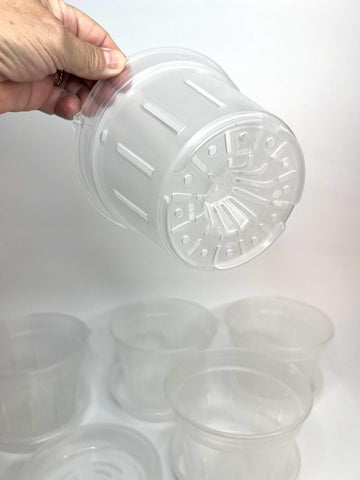 5 Brand new transparents pots  - Liqacc3