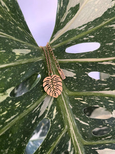 Monstera leaf Necklace
